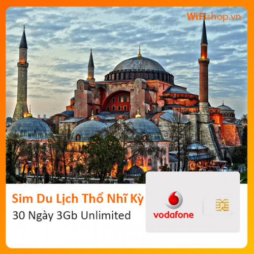 Sim Du Lịch Thổ Nhĩ Kỳ 30 Ngày 3Gb Unlimited
